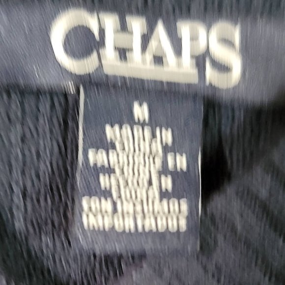 Chaps Ralph Lauren Red White Blue Chaps Tennis Rugby V Neck Sweater Size Medium - Picture 2 of 12